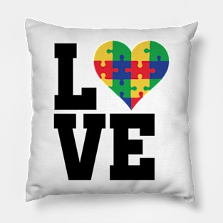 Puzzle Heart Autism Awareness Gift for Birthday, Mother's Day, Thanksgiving, Christmas Pillow