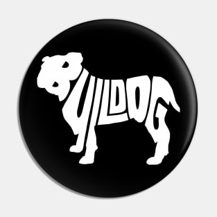 Bulldog white Pin