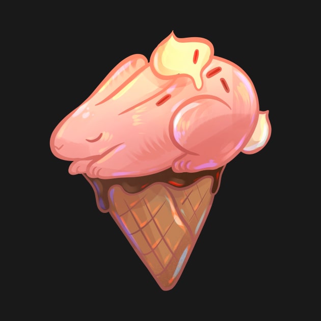 Strawberry Bunny Cone by Claire Lin