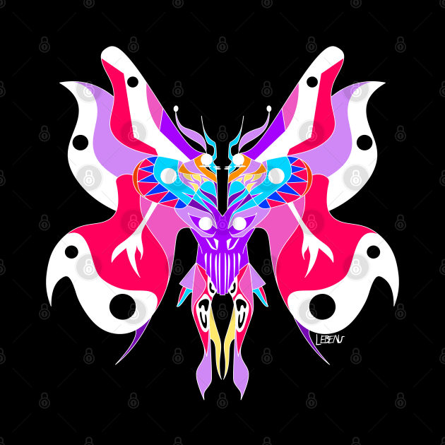 mothman the alien ecopop in mexican zentangle pattern art by jorge_lebeau