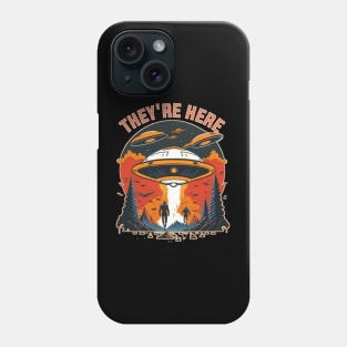 I believe UFO and aliens are here Phone Case