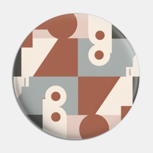 Classic Geometric Wallpaper: Abstract Shapes in Muted Earthy Hues. Pin