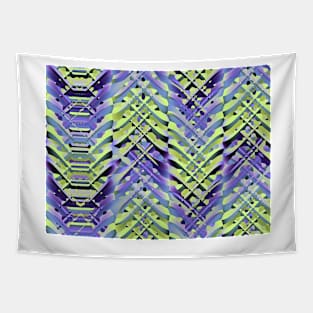 Yellow and Purple Abstract Texture Tapestry