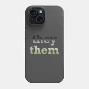 Agender They Them Waves Phone Case