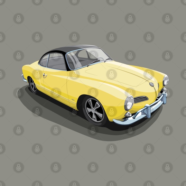 karmann ghia in yellow by candcretro