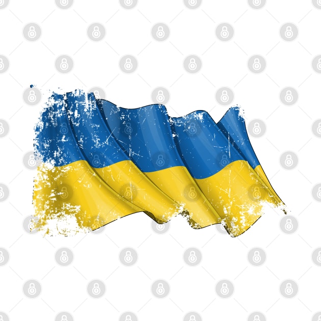 SLAVA UKRAINI GRUNGE FLAG by spicoli13