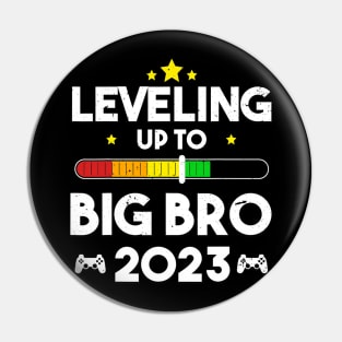 Leveling Up To Big Bro Promoted to Brother Est 2023 Loading Pin