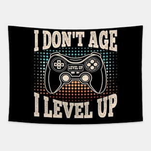 Age I Level Up  Video Gamer Gaming Tapestry