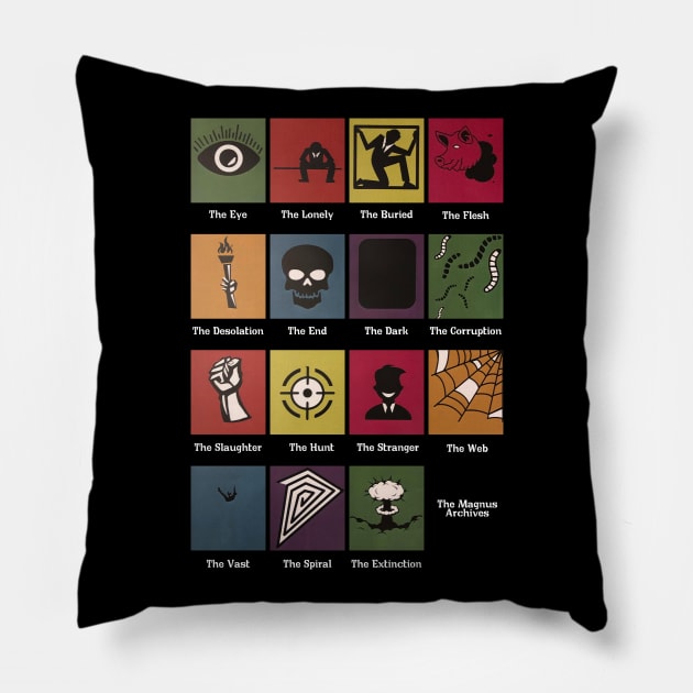 THE MAGNUS ARCIVES SIMBOL Pillow by mandibasah88