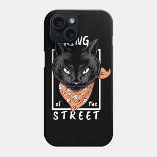 Bad Black Cat. King Of The Street Phone Case