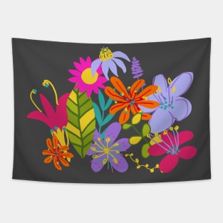 floral maximalism for summer Tapestry