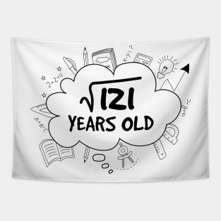 11th birthday - Square Root of 121 11 yrs year old Tapestry