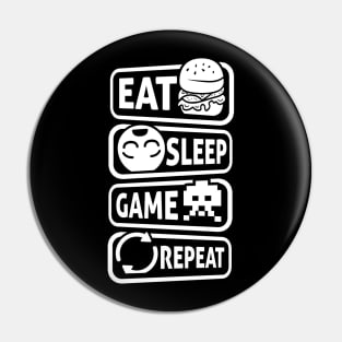 Eat Sleep Game Repeat Pin