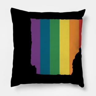 Arkansas State Rainbow Pillow