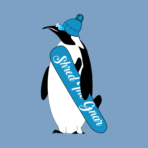 Shred The Gnar Penguin by ACGraphics