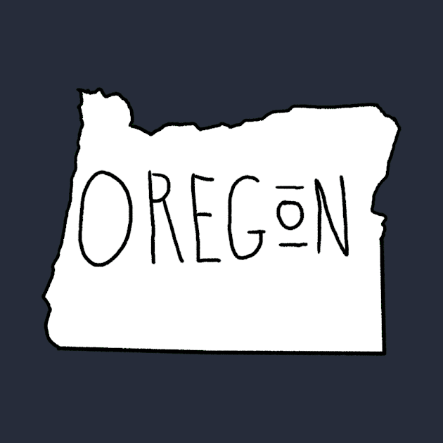 The State of Oregon - No Color by loudestkitten