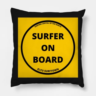 SURFER ON BOARD CAR/MOTOR BIKE STICKERS AND MORE Pillow