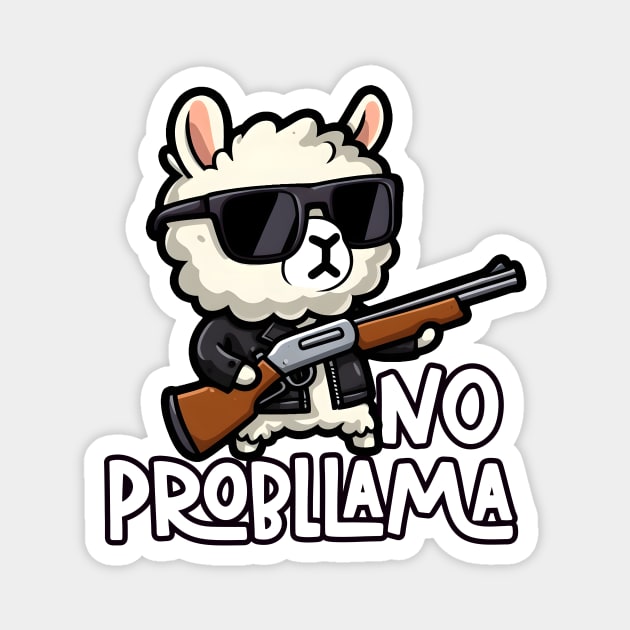 No Probllama - Llama-nator Magnet by SergioCoelho_Arts