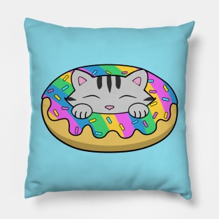 Pastel Donut Cat Pillow