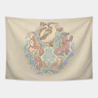 Happy little frogs Tapestry