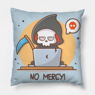 No Mercy Skull Pillow