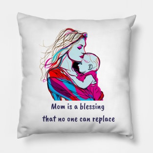 Mom with a child in her arms Pillow