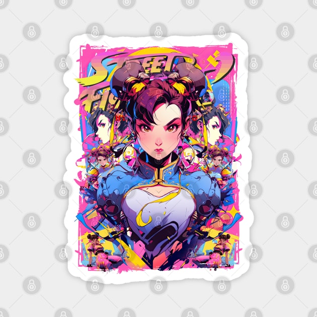 THE EPIC ICON - CHUN LI STREET FIGHTER | Aesthetic Video Game Girl Power Anime Design | PROUD OTAKU Magnet by PROUD OTAKU