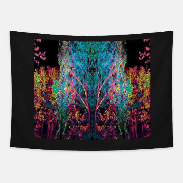 Trippy Trees Variant 1 Tapestry by PsychedelicPour