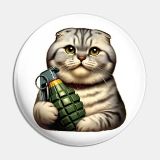 Cat and Grenade Pin