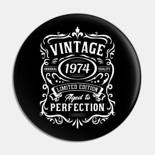 Vintage 1974, 50th Birthday Pin