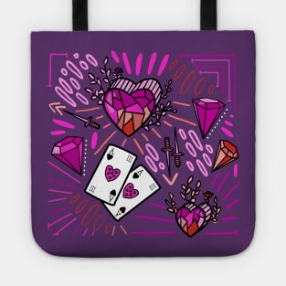 Pink Diamond Heart Tote