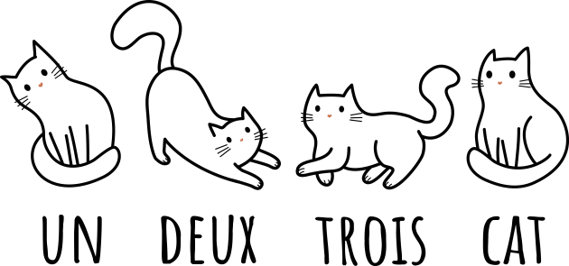 Un deux trois cat cute cats Kids T-Shirt by crealizable