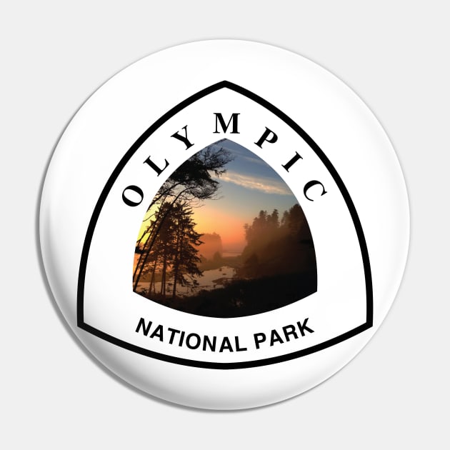 Olympic National Park shield Pin by nylebuss