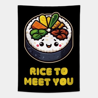 Cute Kimbap Rice to meet to you Tapestry