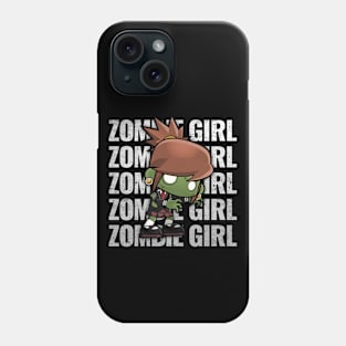 Zombie Girl Creepy Scary Kawaii Zombie Cute Halloween Outfit Phone Case