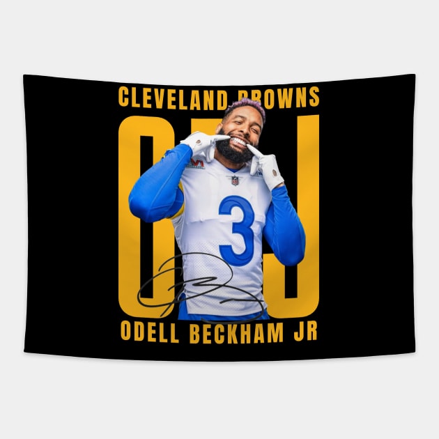 Odell Beckham Jr Aesthetic Tribute 〶 Tapestry by Terahertz'Cloth