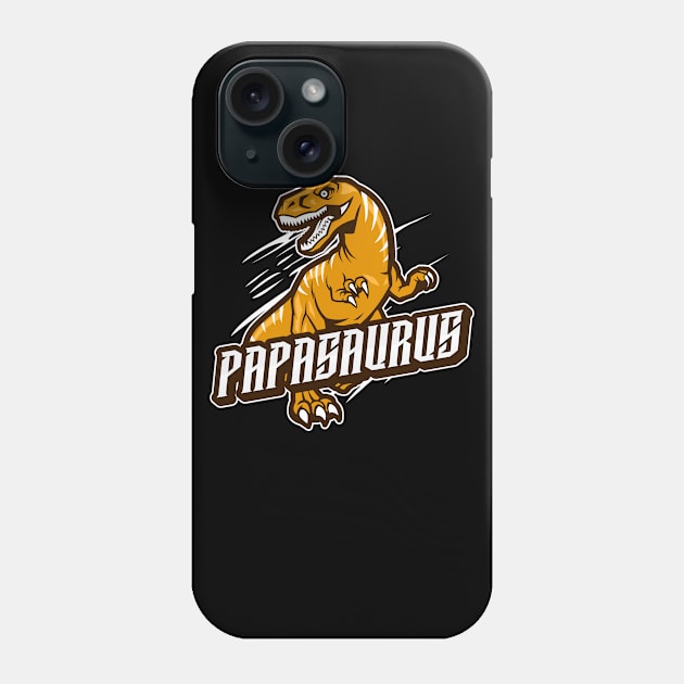 Papasaurus Dinosaur Father And Son Matching Phone Case by PlimPlom