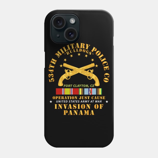 Just Cause - 534th Military Police Co - Ft Clayton - CZ w Svc Ribbons Phone Case by twix123844