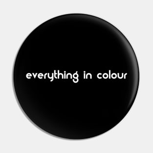 Everything In Colour Logo Plain Pin