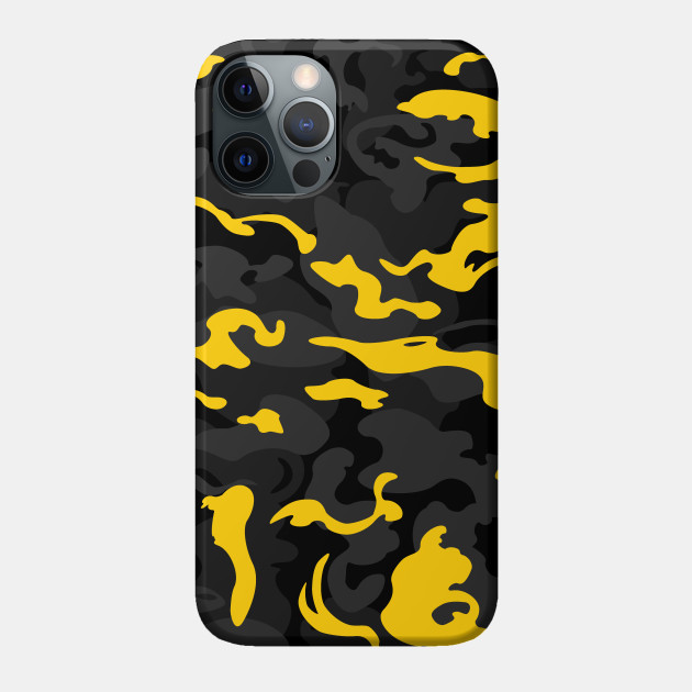 Bubble Bee Yellow Camouflage Pattern - Yellow Camouflage - Phone Case