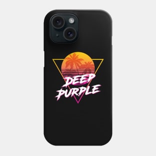 Deep Purple - Proud Name Retro 80s Sunset Aesthetic Design Phone Case