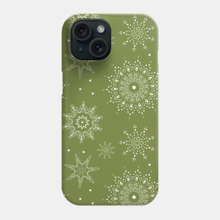 Christmas Seamless Pattern Simple green White mandala Joy Pastel Gift Phone Case