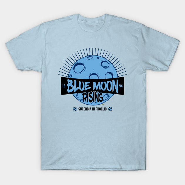 Verplaatsbaar moeilijk Gezicht omhoog Blue Moon Rising - Manchester City - T-Shirt | TeePublic