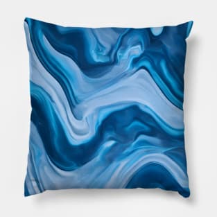 ELEGANT SKY BLUE LIQUID MARBLE DESIGN, IPHONE CASE AND MORE Pillow