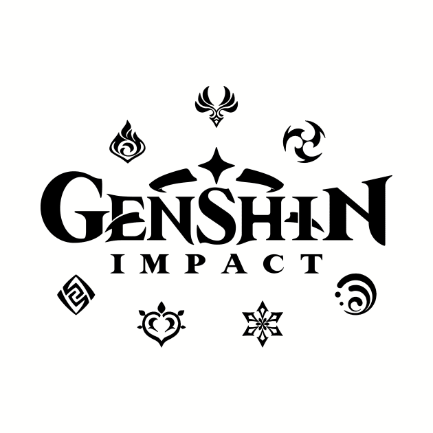 Genshin Impact Elements (Black) by TMW Design