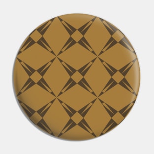 Bronze Iowa Star Patchwork Pattern Pin