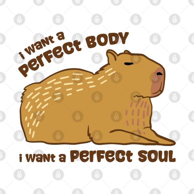 i want a perfect body Capybara by Duhkan Painting