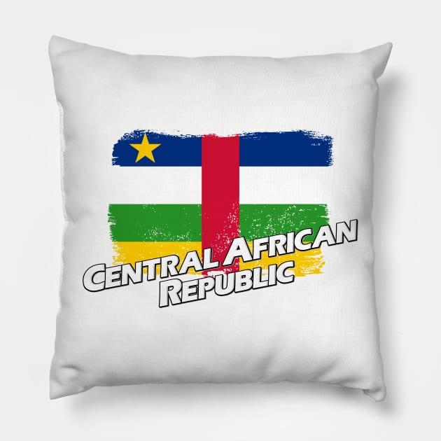 Central African Republic flag Pillow by PVVD