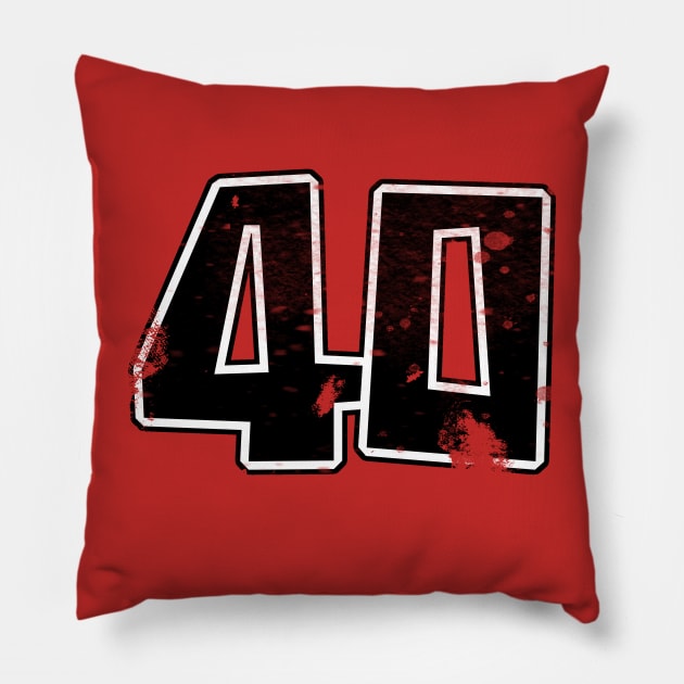 40th Birthday Number Pillow by Kev Brett Designs