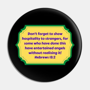 Bible Verse Hebrews 13:2 Pin